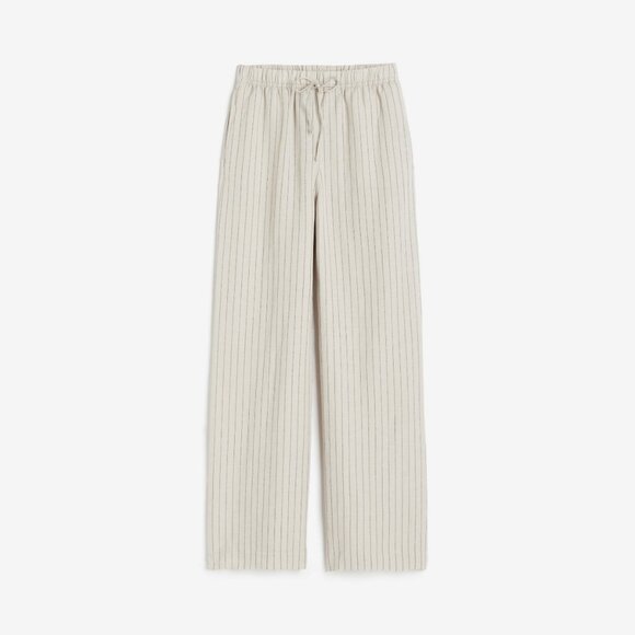 H&M Cream Wide Leg Pants - Picture 1 of 7